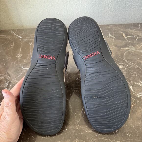Vionic Talulah Pewter Metallic Sandals Size 8 Adjustable Arch Support Gray - Picture 5 of 7